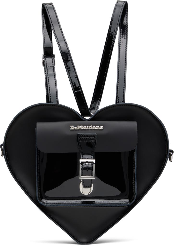 Black Heart Shaped Leather Backpack – On Sale Now with Up to 40