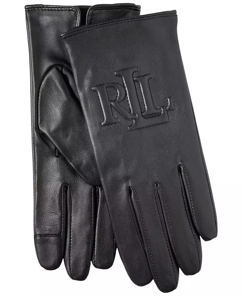 Ralph Lauren Raised Logo Leather Touch Gloves