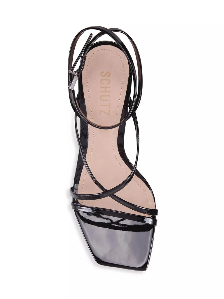 Schutz Bari Patent Leather Strappy Sandals 5