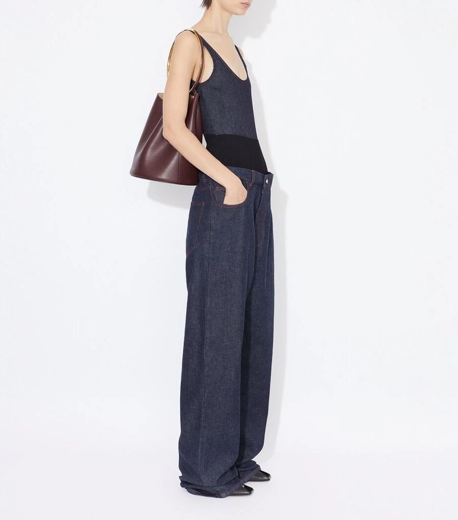 Alaïa Knit-Waist Straight Jeans 4