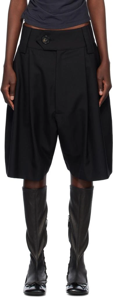 VAQUERA Black 'Baby Suiting' Woven Shorts 1
