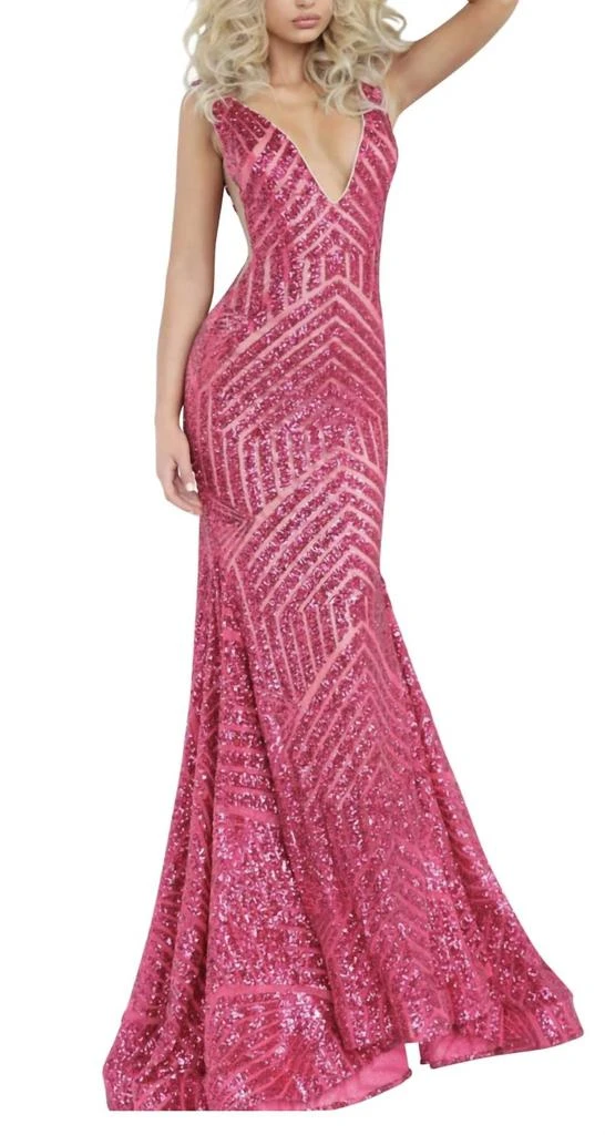 Jovani Jovani - Sequin plundge gown 1