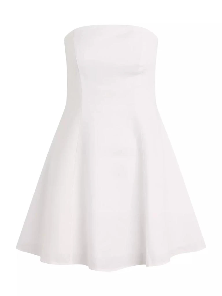 Favorite Daughter The Favorite Linen-Blend Strapless Minidress 1