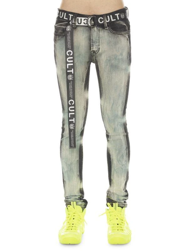 Cult Of Individuality Belted Super Skinny Jeans 1