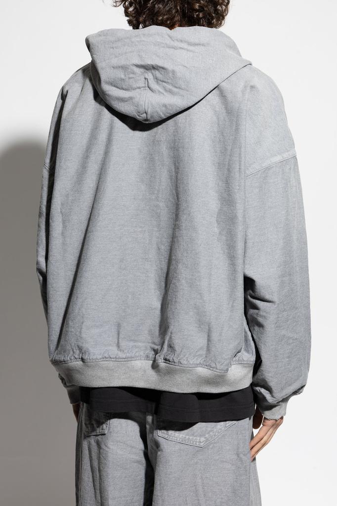 Shop Balenciaga Loop Sports Icon Embroidered Zipped Hoodie