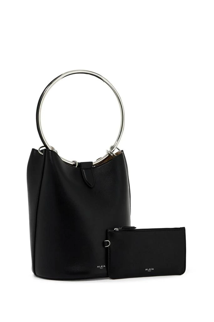 Alaia leather ring bucket bag with lar design 3
