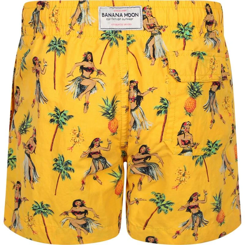 BANANA MOON Tropical print swimming shorts in yellow 2
