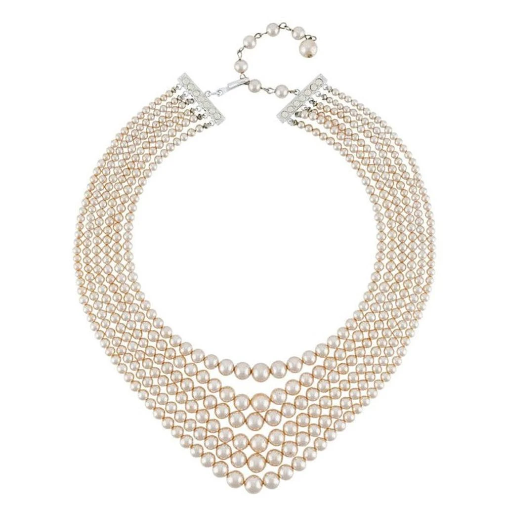 Susan Caplan Vintage 1980s vintage 6 strand faux pearl necklace 1