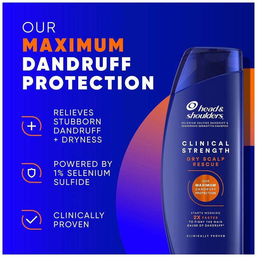 Head & Shoulders Clinical Strength Dry Scalp Rescue Shampoo, for Stubborn Dandruff 4