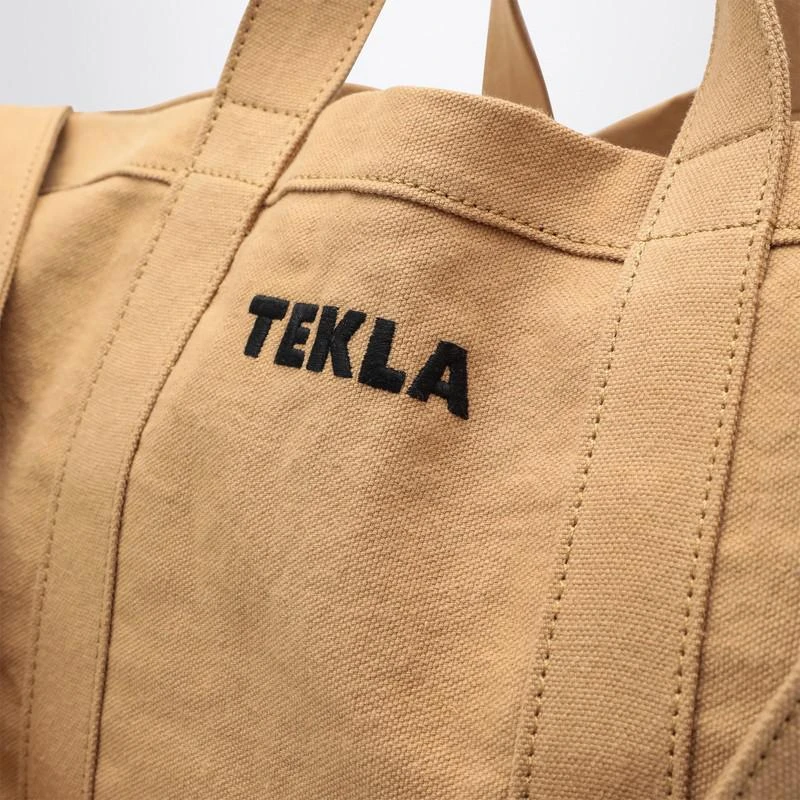 Tekla Beach bag in camel cotton 6