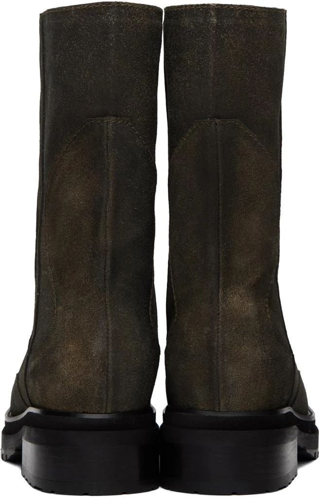 Eckhaus Latta Brown Stacked Boots 2