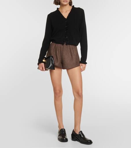 Jardin des Orangers Ruffled cashmere and wool cardigan
