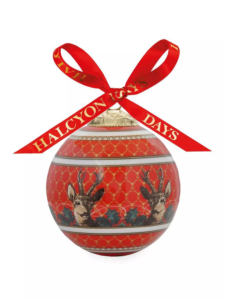 Halcyon Days Seasonal Antler Trellis & Stag Ornament 1