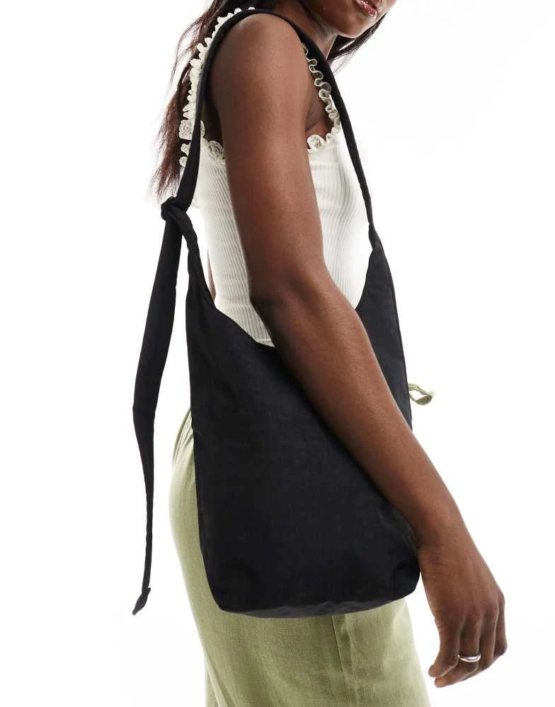 Baggu Baggu small nylon sling shoulder bag in black 1