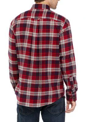Saddlebred® Long Sleeve Flannel Plaid Button Up Shirt 2