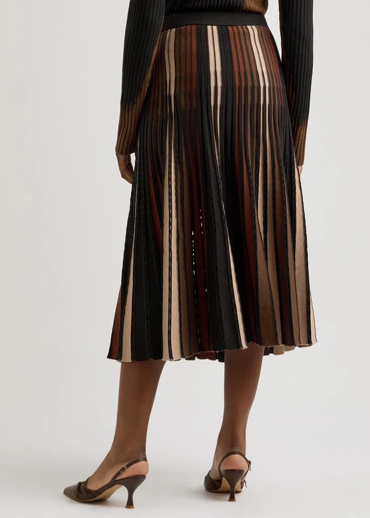 Diane von Furstenberg Tribeca striped pleated midi skirt 3