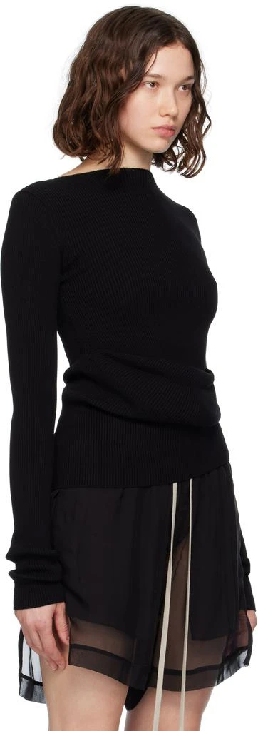Rick Owens Black Concordians Ribbed Knit Babel Sweater 2