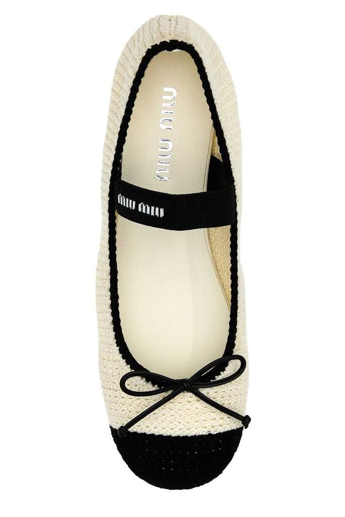 Miu Miu Miu Miu Crochet Two-Toned Ballerina Flats 3