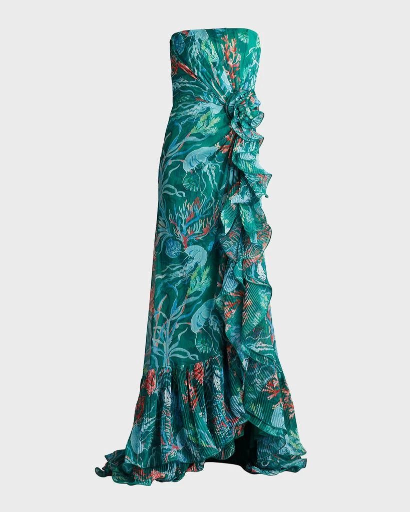 Tadashi Shoji Strapless Pleated Ruffle A-Line Gown - Dresses & Skirts - Free Shipping - BeyondStyle Tadashi Shoji Strapless Pleated Ruffle A-Line Gown - Dresses & Skirts - Free Shipping - BeyondStyle