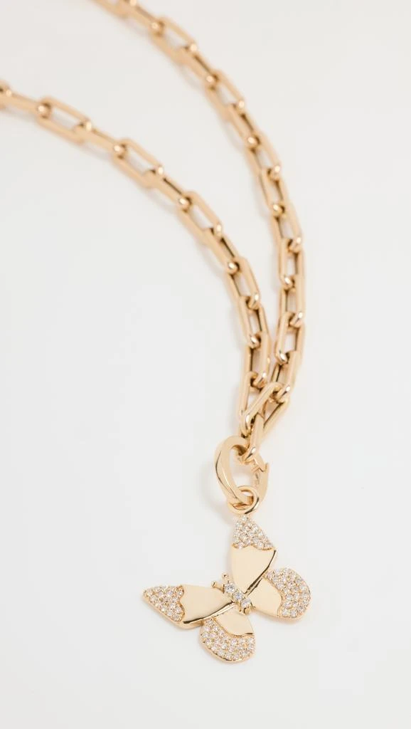 Adina Reyter 14k Diamond Butterfly Hinged Charm Necklace 3