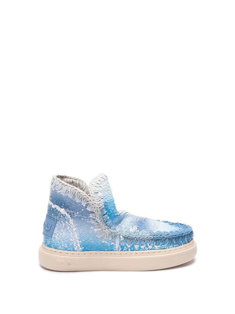 Mou Mou Sneakers With Sequins Allover And Dégradé Stitching