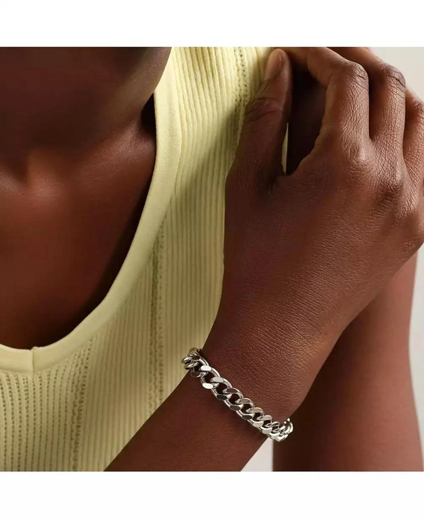 Joey Baby Silver Chunky Cuban Chain Bracelet with Toggle Clasp 6