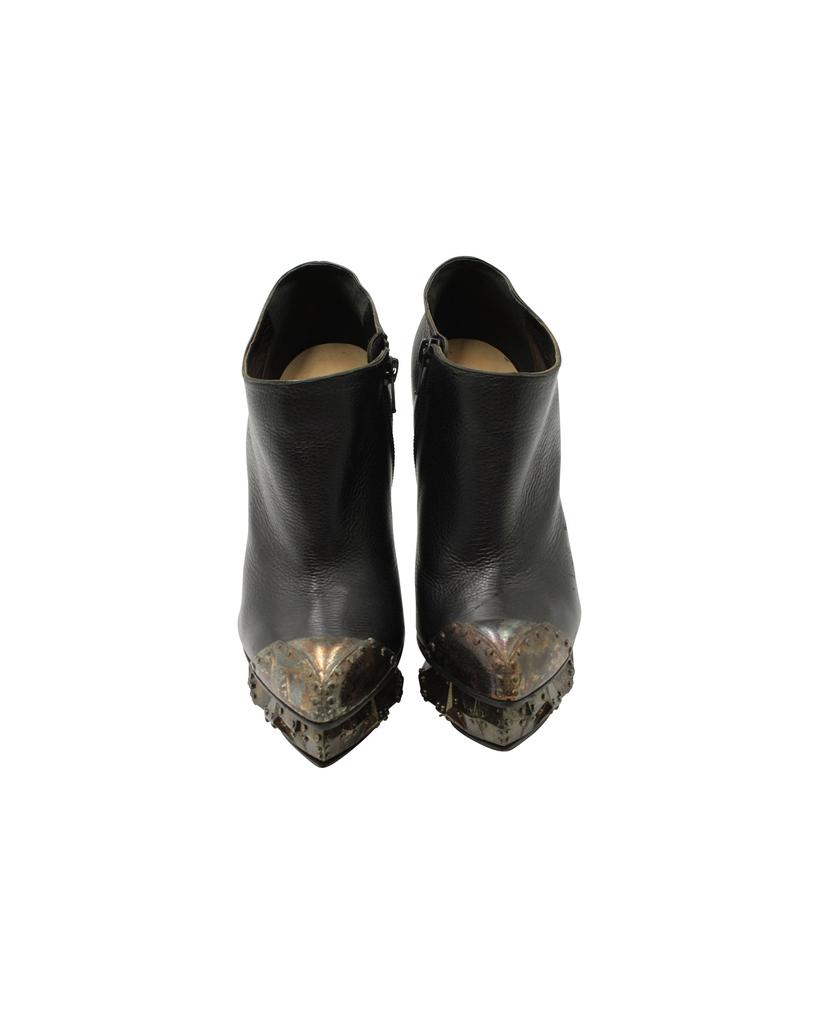 Nicholas Kirkwood x Rodarte Ankle Boots in Black Leather