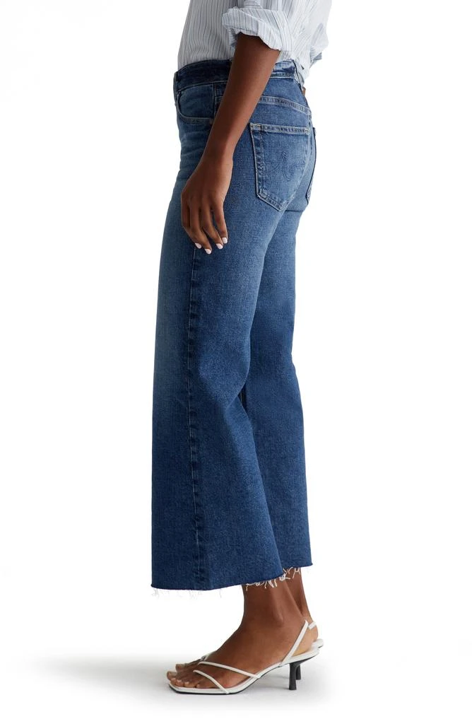 AG Saige Stretch Raw Hem Crop Wide Leg Jeans 3