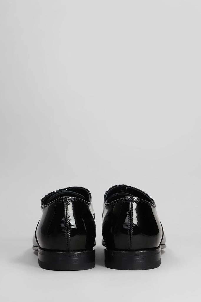 Green George Lace Up Shoes In Black Patent Leather 2