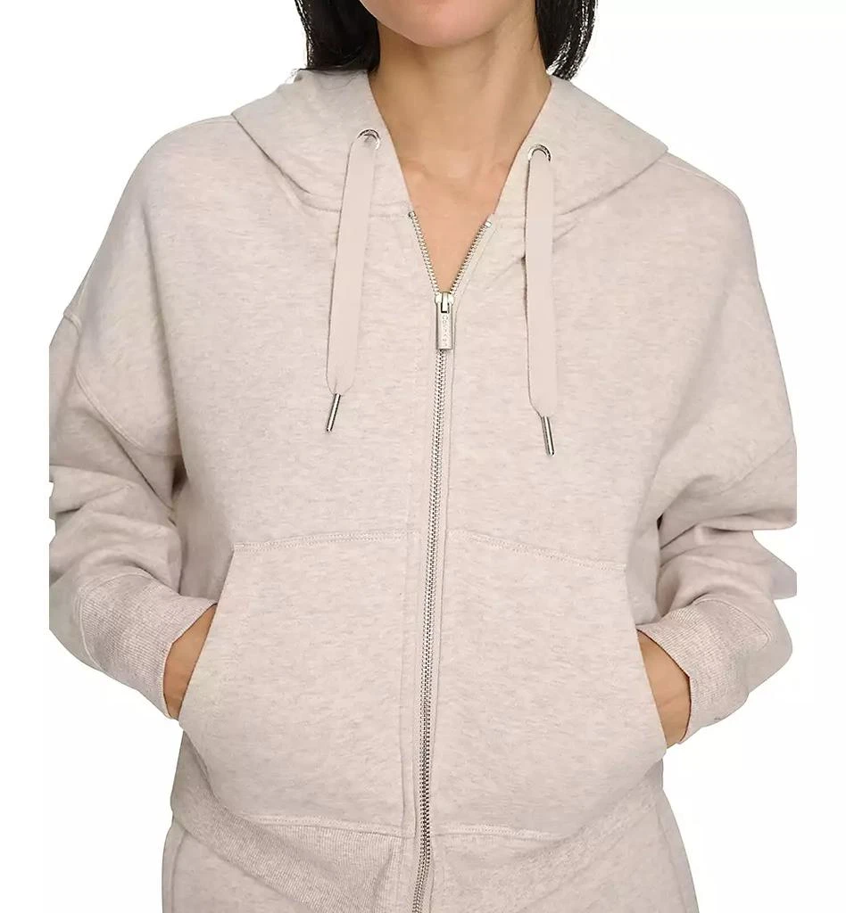 Calvin Klein Women's Fleece Crop Zip-Front Long-Sleeve Hoodie 5
