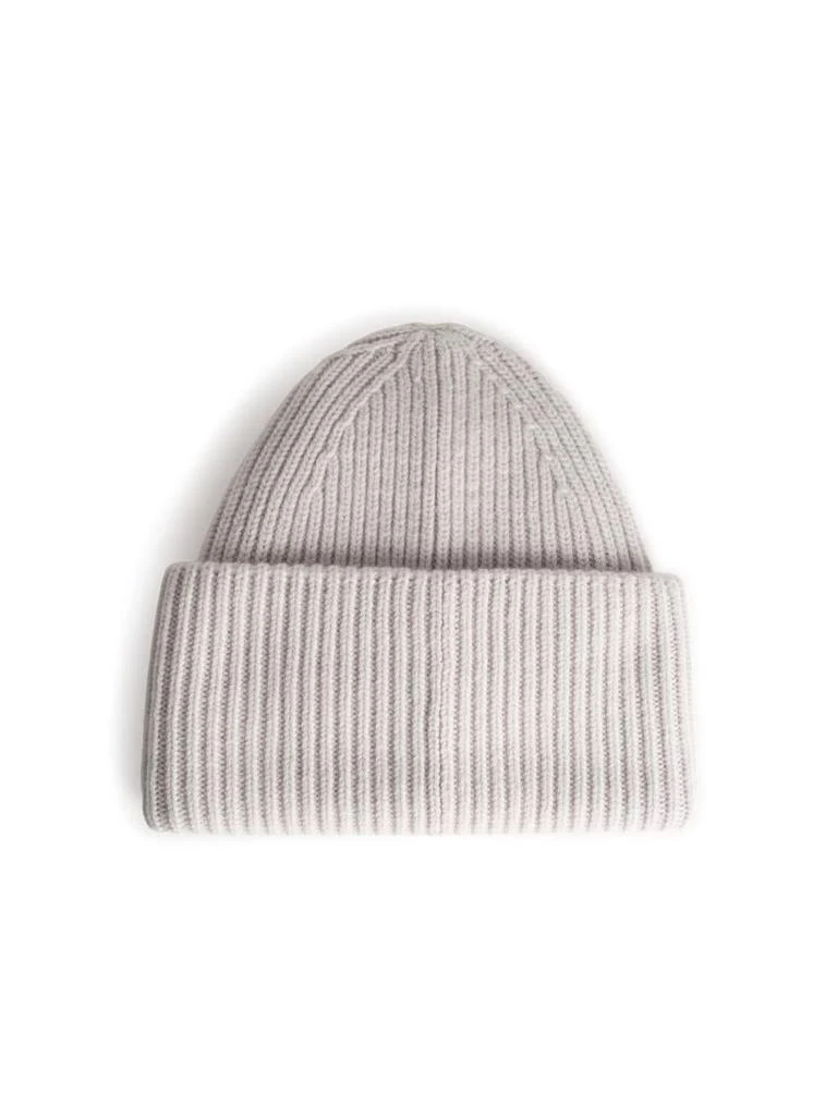 Shop Acne Studios Light Grey Wool Blend Beanie on Sale at  display picture 3