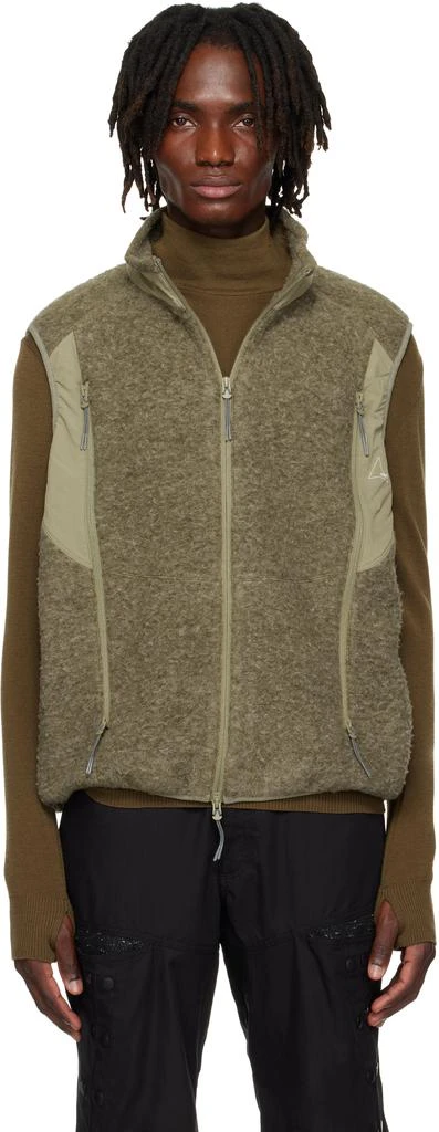 ROA Khaki Polar Fleece Vest 1