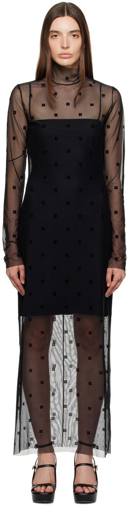 Givenchy Black Sheer Maxi Dress