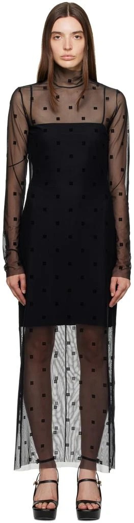 Givenchy Black Sheer Maxi Dress 1