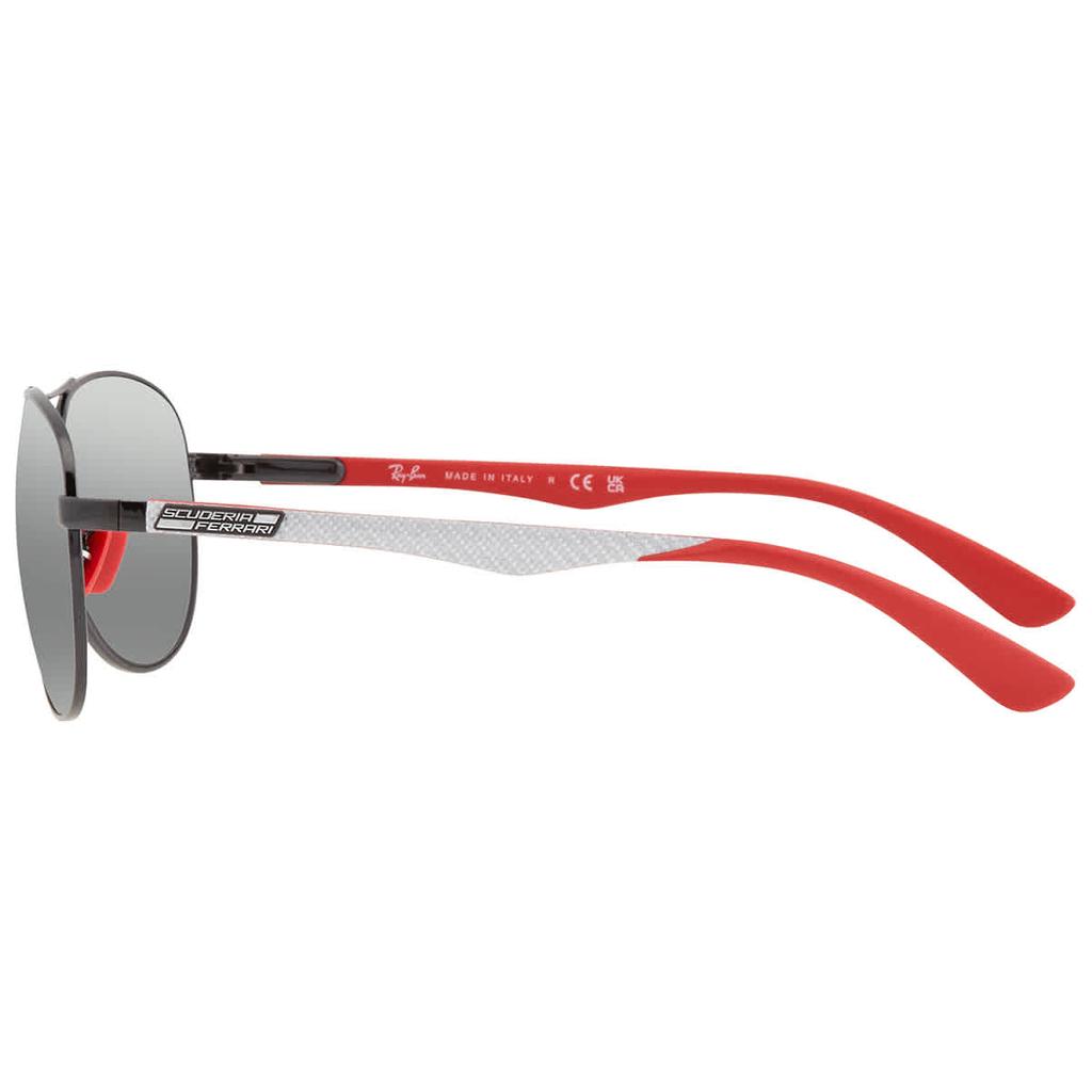 Ray Ban Scuderia Ferrari Grey Mirror Pilot Men's Sunglasses RB8313M F0096G 61