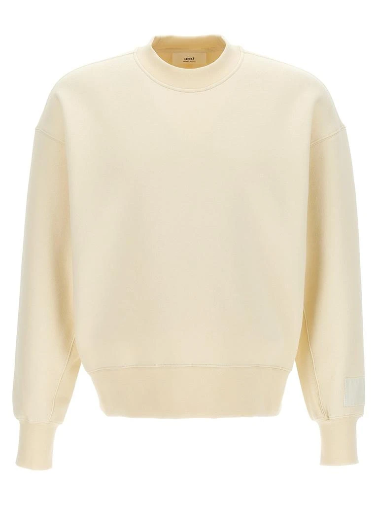 AMI AMI Paris Logo Patch Crewneck Sweatshirt 1