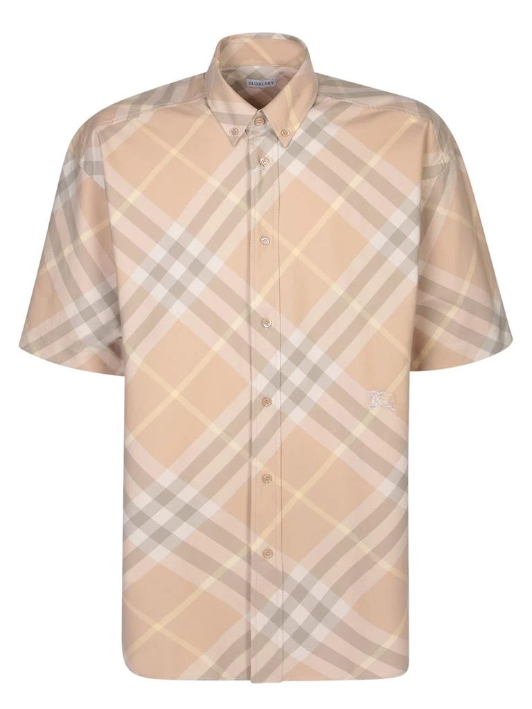 Burberry Burberry Checkered Straight Hem Button-Down Shirt 1