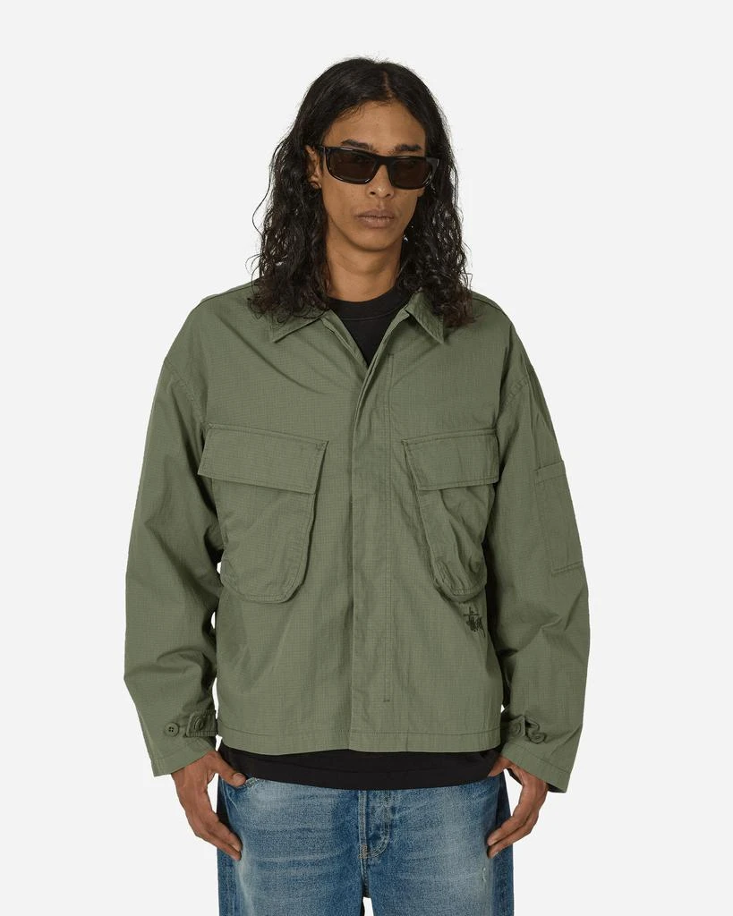 STUSSY Military Longsleeve Overshirt Olive 1
