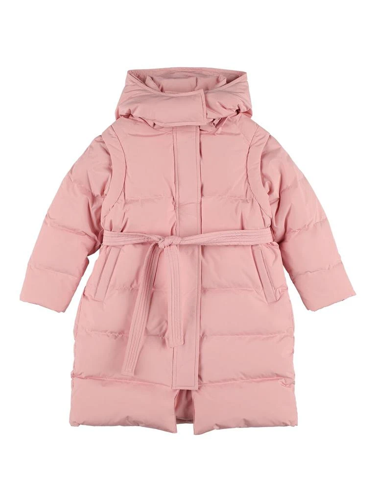 YVES SALOMON ENFANT Long Nylon Down Jacket 1