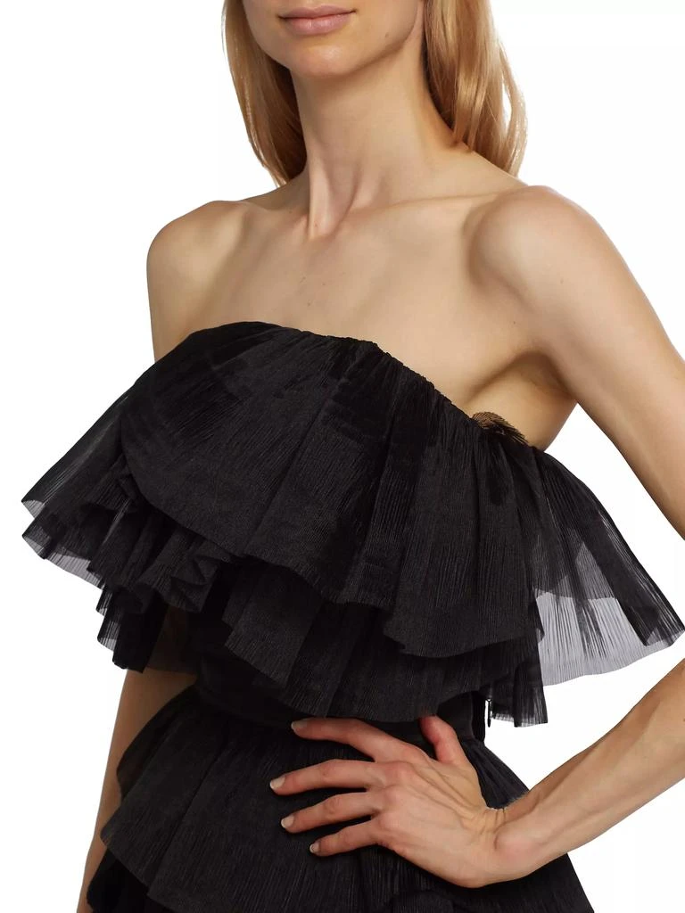 Aje Elsie Tulle Pleated Bustier Top 6