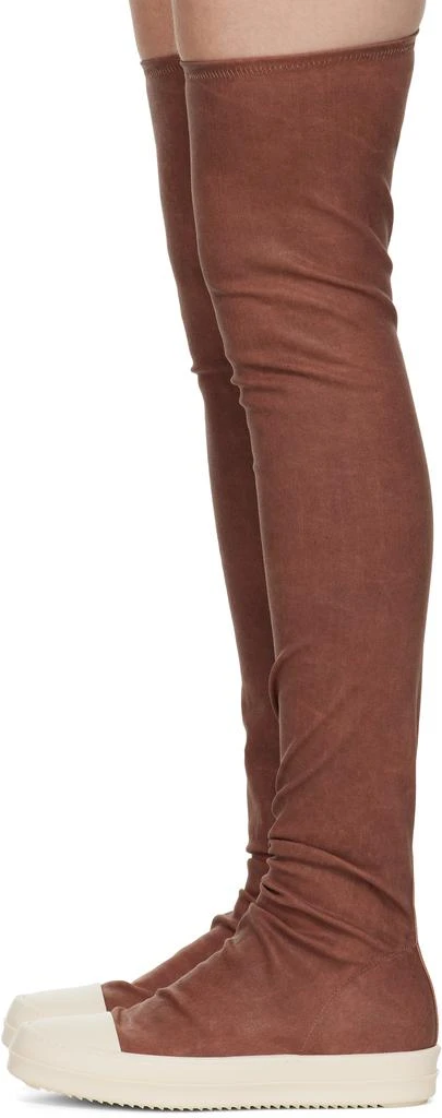 Rick Owens Red Porterville High Sock Sneaks Tall Boots 3
