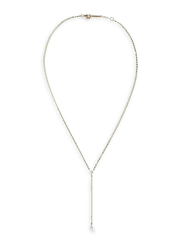 LANA 14K Yellow Gold & 0.13 TCW Diamond Lariat Necklace 1