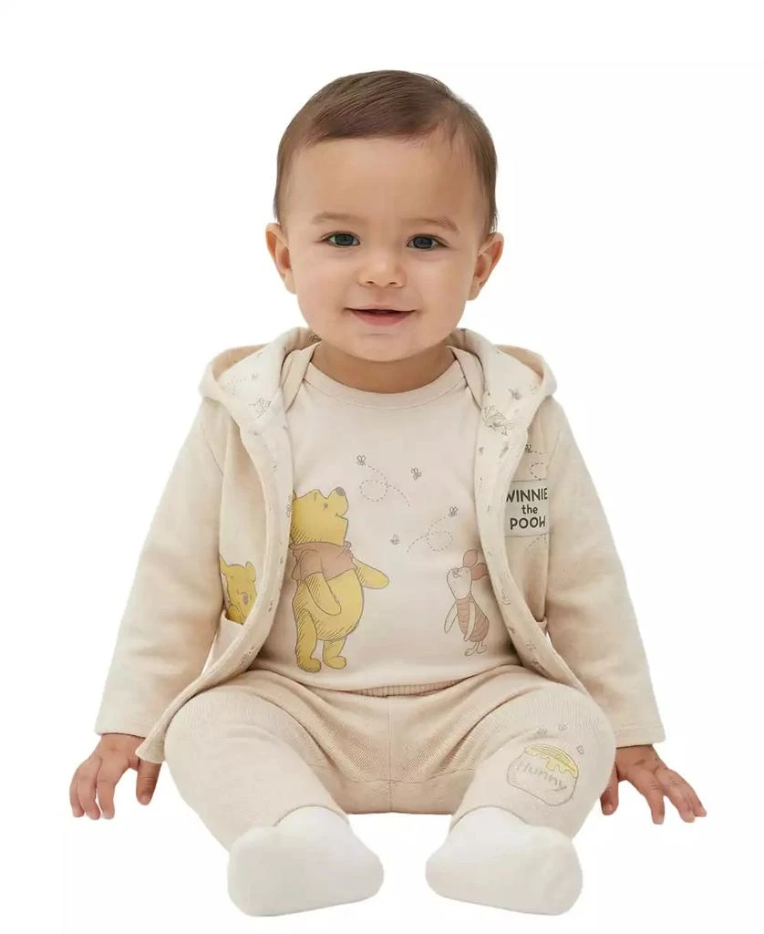Disney Baby Boys' Winnie the Pooh Hooded Jacket, Bodysuit and Pants, 3-Piece Set