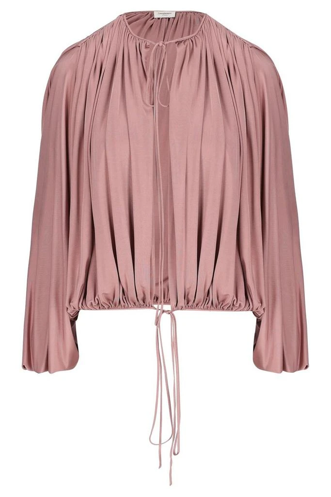Yves Saint Laurent Saint Laurent Gathered Drawstring Blouse from Cettire