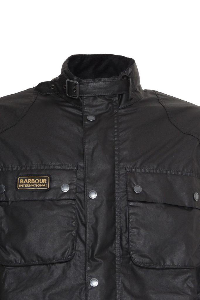 Shop Barbour Logo-Patch Long-Sleeved Jacket on Sale at