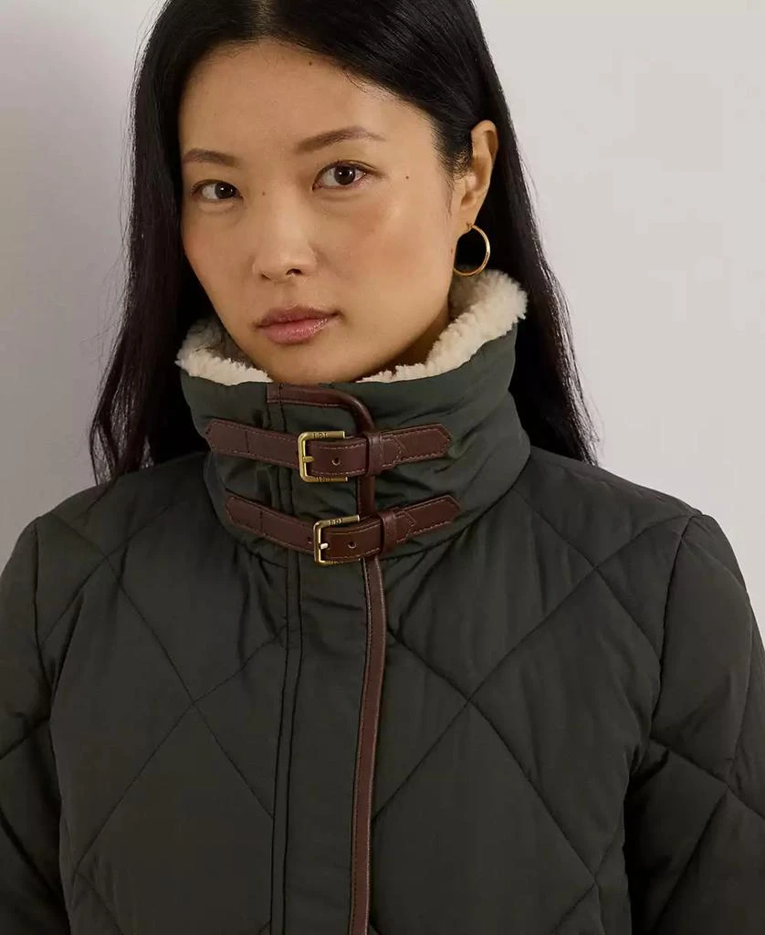 Ralph Lauren Women
s Faux-Fur-Collar Diamond Quilted Jacket 3