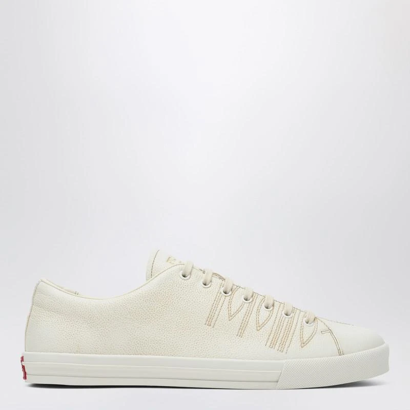 Prada Talc-coloured leather sneakers 1