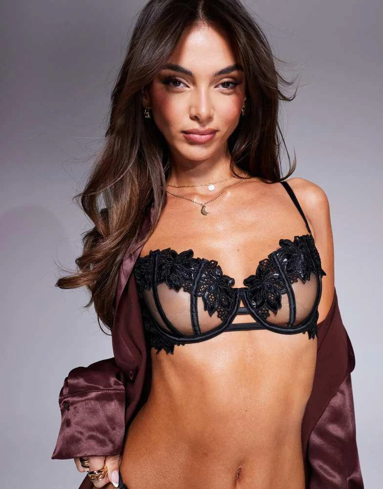 Ann Summers Ann Summers irreplaceable lace non padded balcony bra in black 1