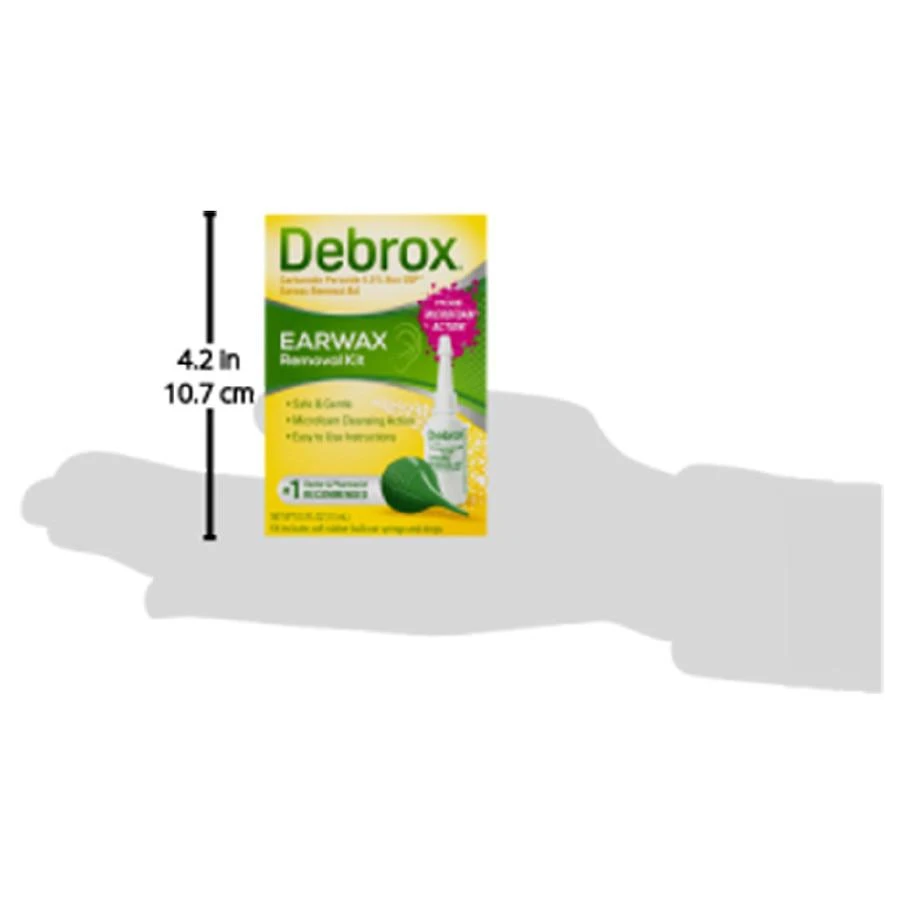 Debrox Earwax Removal Kit, Ear Drops and Bulb Ear Syringe 3