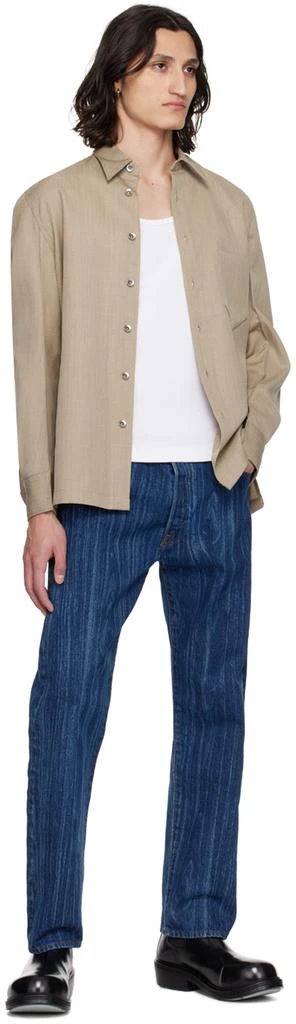 Karmuel Young White Asymmetric Tank Top 4